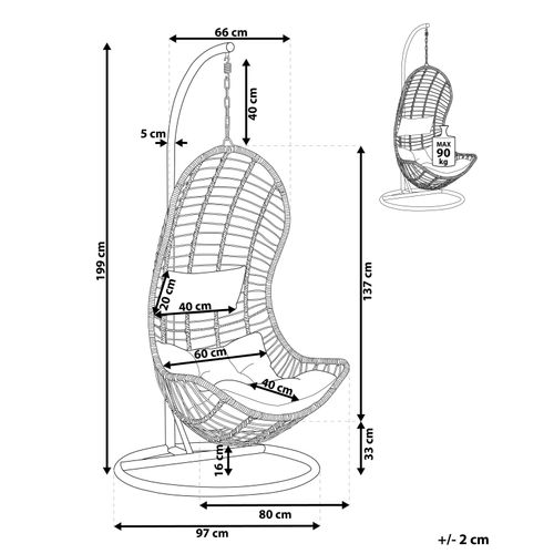 Chaise Porte-à-faux Naturel Pineto