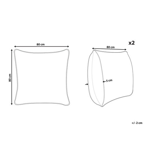 Lot De 2 Oreillers 80 X 80 Cm Blanc Errigal