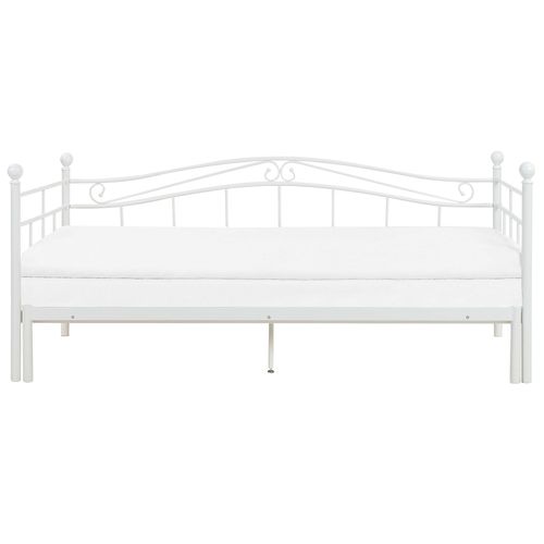 Lit Gigogne En Métal Blanc 80 X 200 Cm Tulle