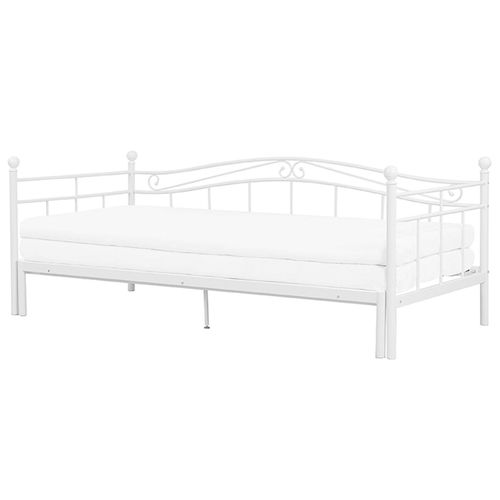 Lit Gigogne En Métal Blanc 80 X 200 Cm Tulle