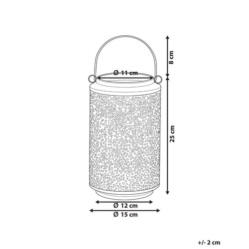 Lanterne Décorative En Acier Doré 25 Cm Corfu