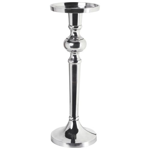 Bougeoir Sanafa Métal 41 Cm Argenté