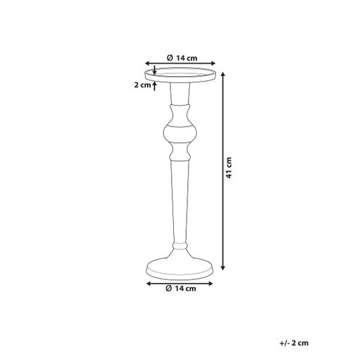 Bougeoir Sanafa Métal 41 Cm Argenté