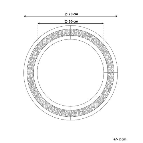 Miroir 70 Cm Argenté Erbray