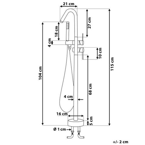 Robinet Mitigeur Sur Pied Doré Victoria