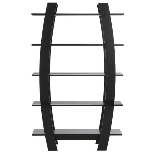 Bibliothèque 5 Étagères Noir Kener