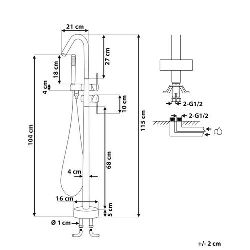Robinet Mitigeur Sur Pied Blanc Mat Victoria