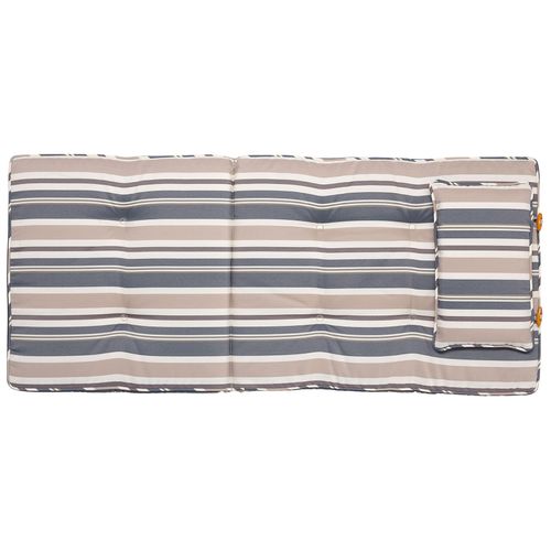 Set De 8 Coussins En Tissu Bleu Et Beige Pour Chaises De Jardin Maui