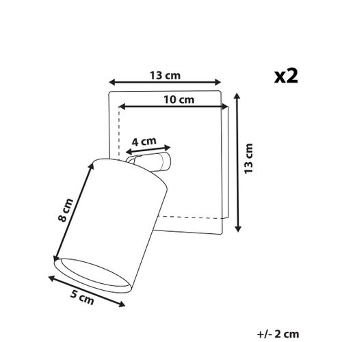 Lot De 2 Appliques Murales Cuivrées Tigris