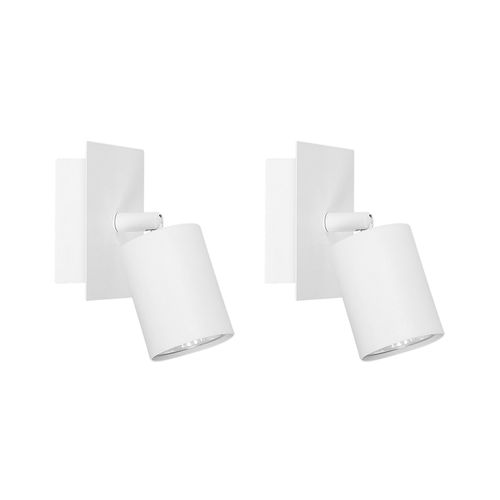 Lot De 2 Appliques Murales Blanc Mat Tigris