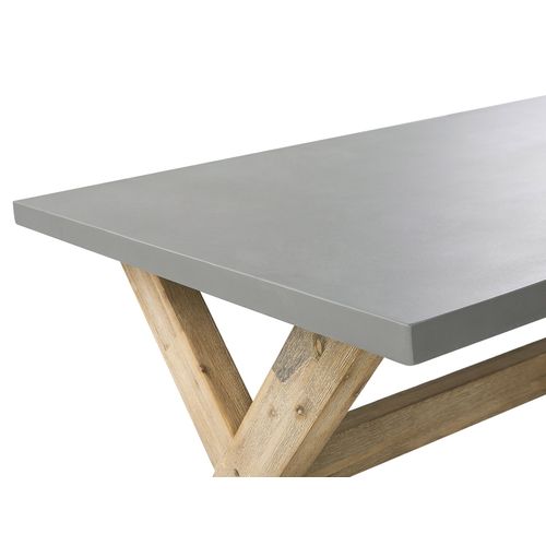 Table De Jardin 200 X 100 Cm Béton Gris Olbia