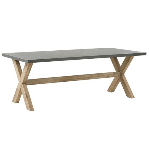 Table De Jardin 200 X 100 Cm Béton Gris Olbia
