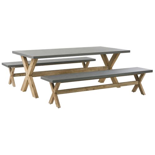 Set De Salle à Manger Béton Gris Olbia