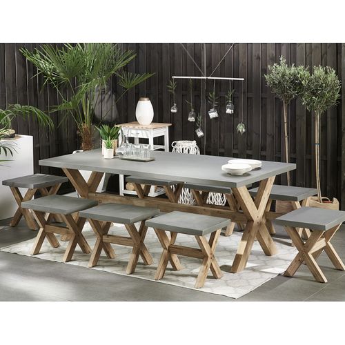 Set De Salle à Manger Béton Gris Olbia