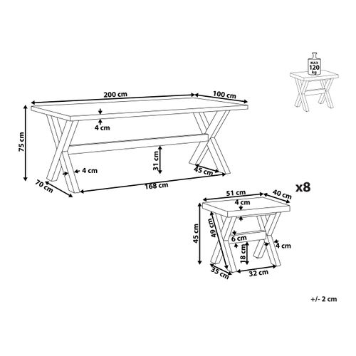 Set De Salle à Manger Béton Gris Olbia