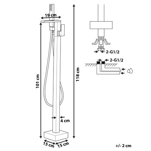 Robinet Mitigeur Sur Pied Doré Boyoma