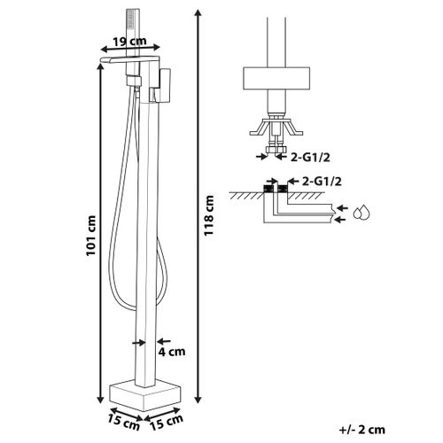 Robinet Mitigeur Sur Pied Noir Mat Boyoma