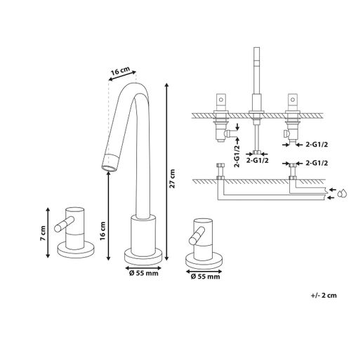 Robinet Mélangeur Doré Sipi