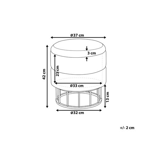 Pouf En Velours Rose Avec Rangement Elgin