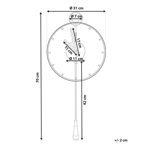 Horloge Murale Design Dorée Avec Balancier Ø 31 Cm Emmen