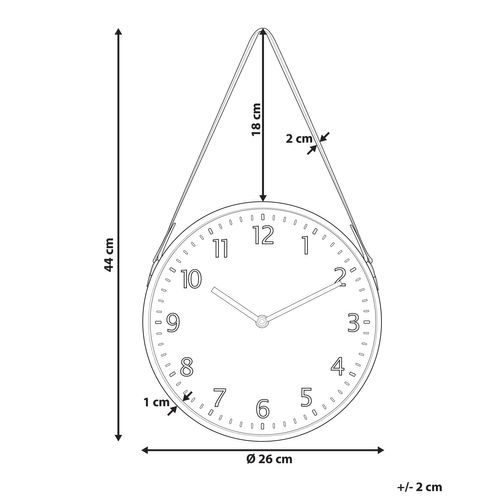 Horloge Murale Effet Bois Foncé Ø 26 Cm Renens