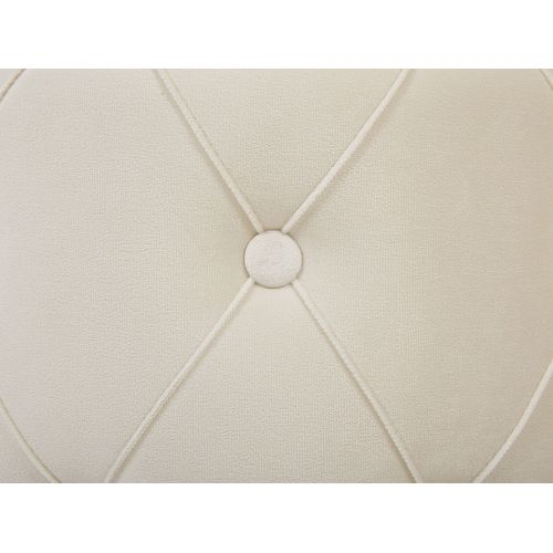 Set De 2 Poufs En Velours Blanc Avec Rangement Pueblo