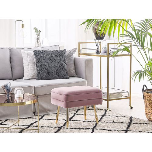 Bout De Lit En Velours Rose Avec Rangement Odessa