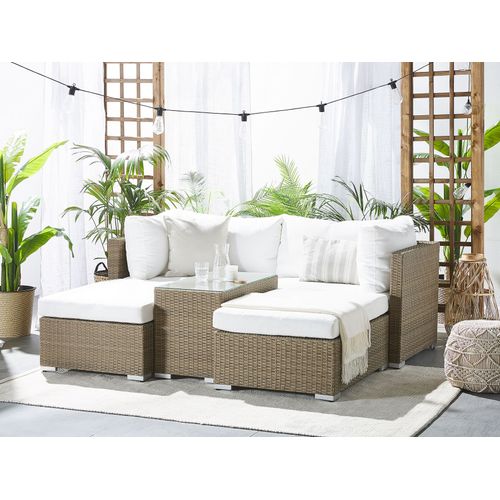 Set De Jardin Polyrotin Marron Clair Noto