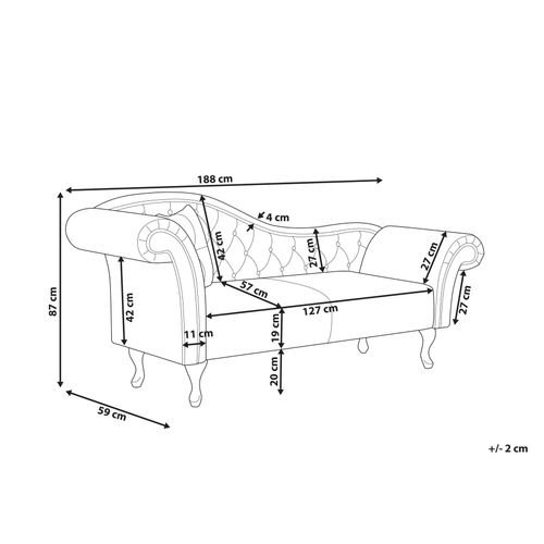Méridienne Côté Gauche En Velours Vert Foncé Lattes