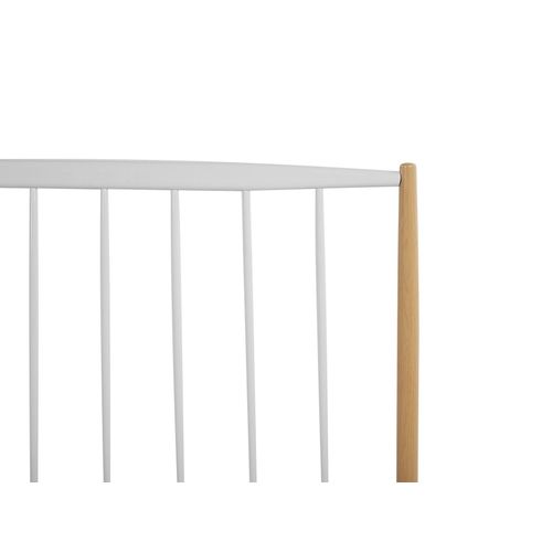 Lit Avec Sommier Métal Maurs 160 X 200 Cm Blanc