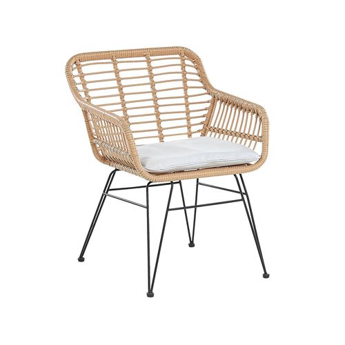 Ensemble Pour Bistro Avec Coussin Marron Clair Trestina