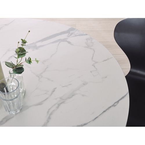 Table De Salle à Manger Effet Marbre Ronde D 120 Cm Odeon