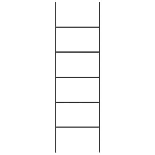 Échelle Porte-serviettes En Métal Noir 5 Barres 50 X 165 Cm Aribibi