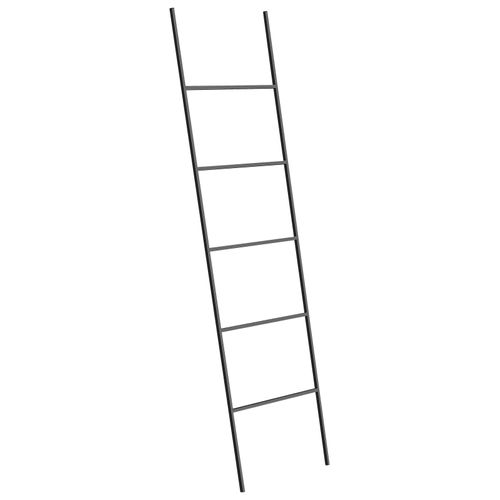 Échelle Porte-serviettes En Métal Noir 5 Barres 50 X 165 Cm Aribibi