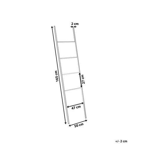 Échelle Porte-serviettes En Métal Noir 5 Barres 50 X 165 Cm Aribibi
