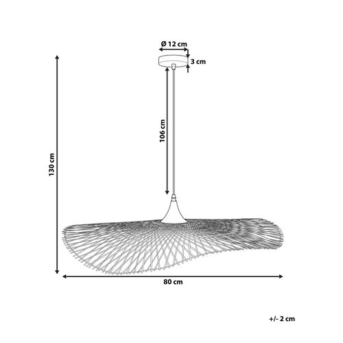 Lampe Suspension Floyd Bambou Marron Clair