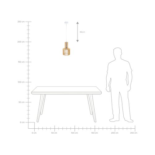 Lampe Suspension Niari Marron Clair