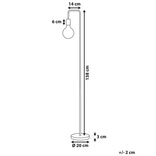 Lampadaire Savena Métal Cuivré