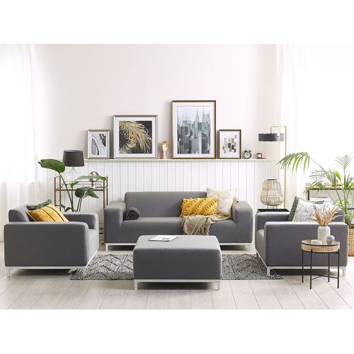 Set De Salon Polyester Gris Rovigo
