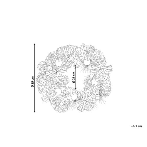 Couronne De Noël Verte D 35 Cm Nurmes