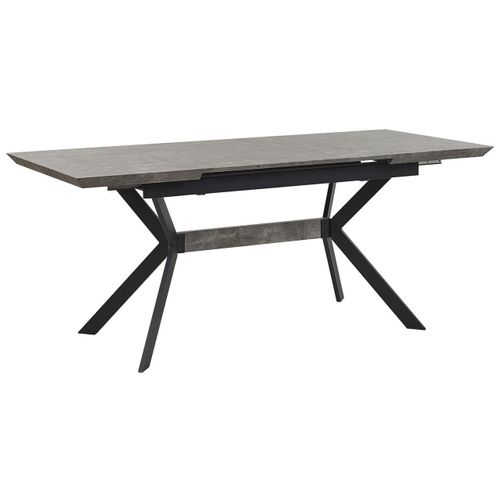 Table Effet Béton Et Noir 140 / 180 X 80 Cm Benson