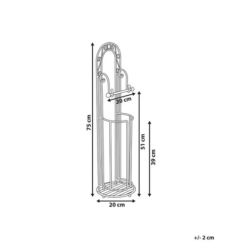 Porte Papier-toilette Sur Pied En Métal Blanc Vielli Temuco