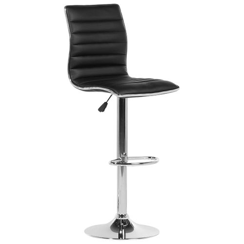 Tabouret De Bar Set De 2 Cuir Pu Noir Lucerne
