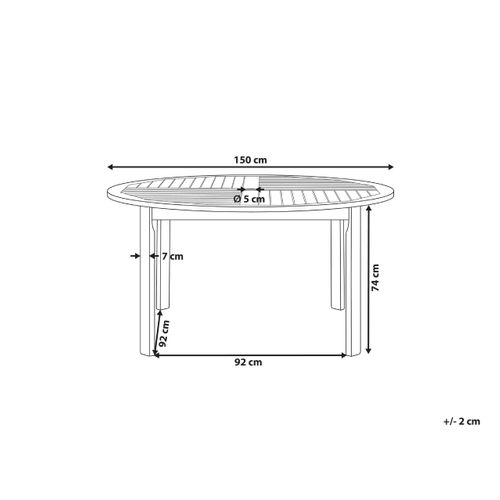Table De Jardin Bois Solide Bois Clair Tolve