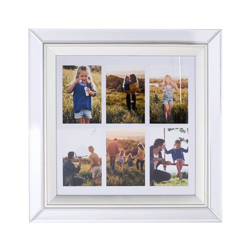 Cadre Pour 6 Photos Makeni Argenté