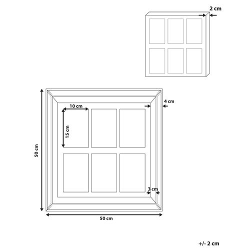 Cadre Pour 6 Photos Makeni Argenté