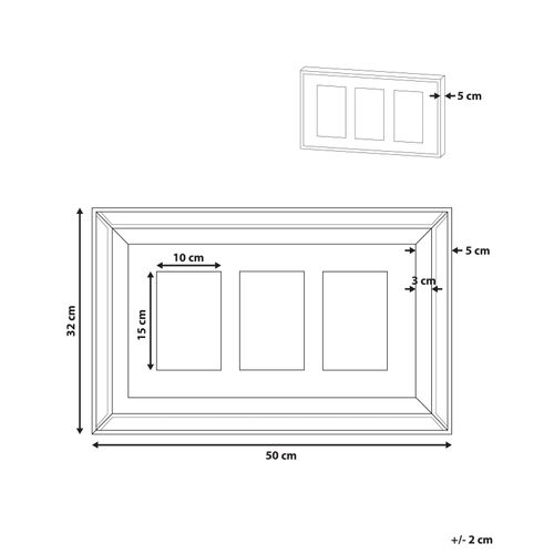 Cadre Pêle-mêle 3 Photos Effet Miroir Makeni