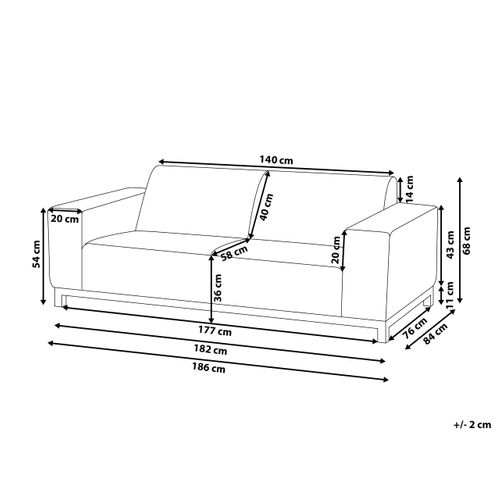 Canapé De Jardin 3 Places Rovigo Beige