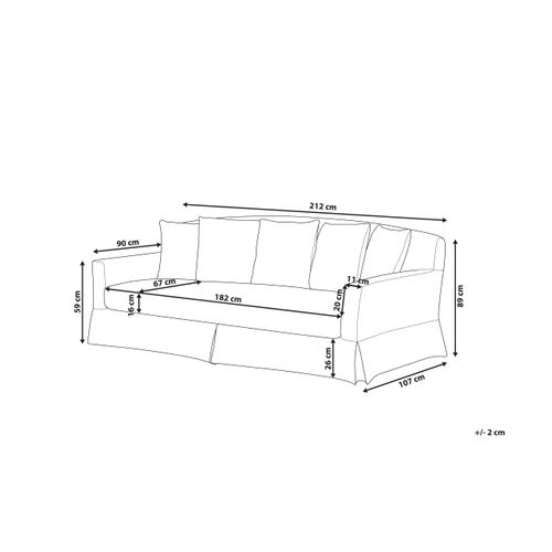 Housse Beige Pour Canapé 3 Places Gilja