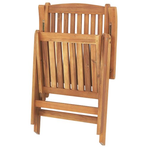 Chaise De Jardin Set De 6 Bois Blanc Cassé Java